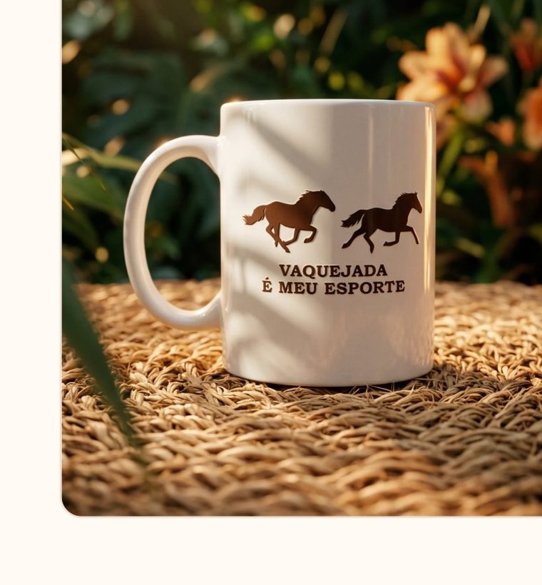 Caneca Vaquejada é Meu Esporte
